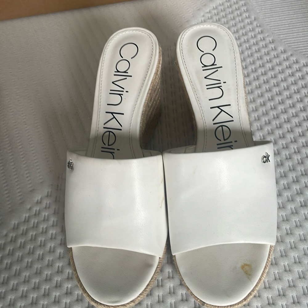 Calvin Klein wedge slides